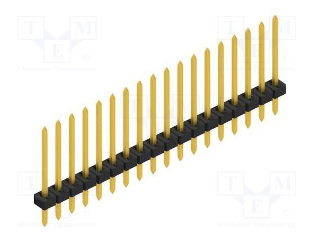 Connector: pin strips; pin header; male; PIN: 18; 2mm; THT; 1x18