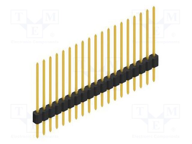 Connector: pin strips; pin header; male; PIN: 19; 1.27mm; THT; 1x19