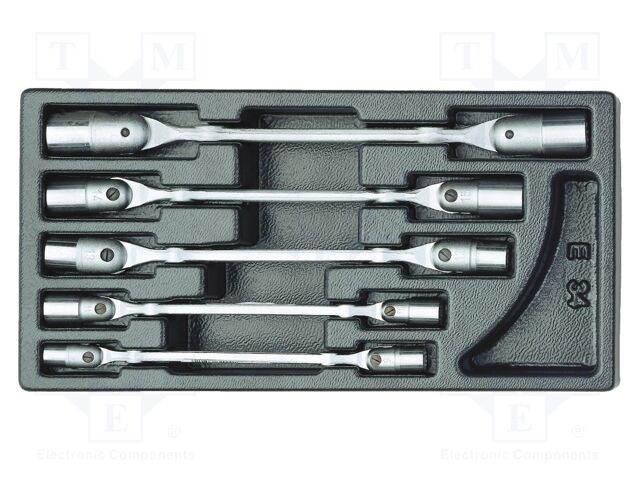 Wrench-set; socket spanner; 5pcs.
