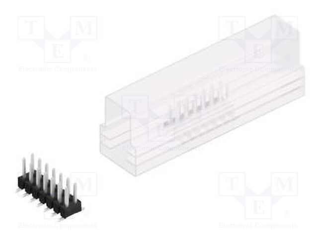 Connector: pin strips; pin header; male; PIN: 14; 2.54mm; SMT; 2x7