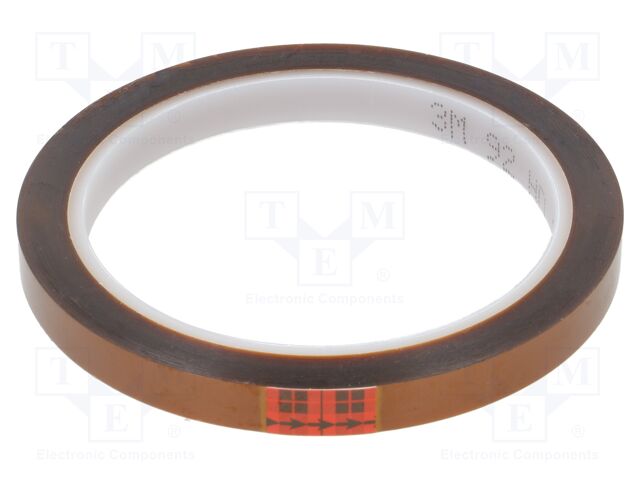 Tape: electrical insulating; W: 9mm; L: 33m; Thk: 0.076mm; silicone