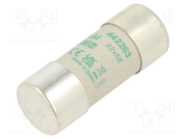 Fuse: fuse; aM; 63A; 690VAC; ceramic,cylindrical,industrial