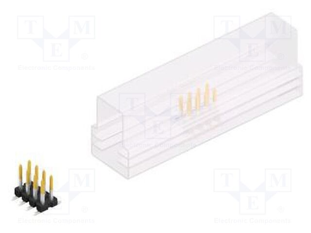 Connector: pin strips; pin header; male; PIN: 8; 2.54mm; SMT; 2x4
