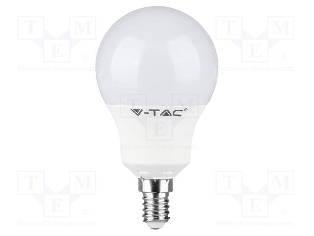 LED lamp; neutral white; E14; 220÷240VAC; 806lm; P: 8.5W; 200°; IP20