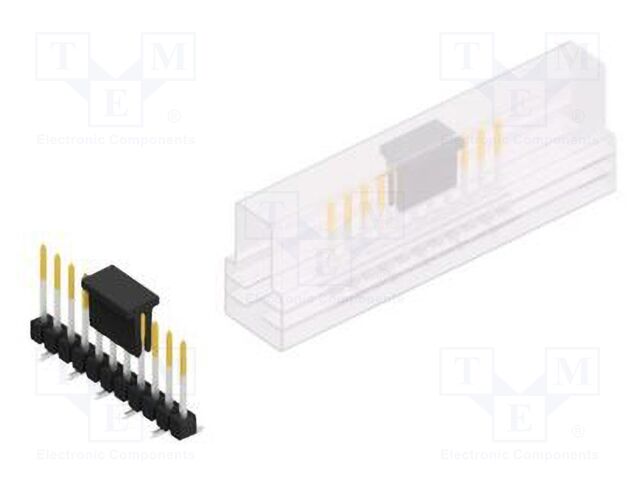 Connector: pin strips; pin header; male; PIN: 11; 2.54mm; SMT; 1x11