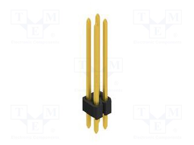 Connector: pin strips; pin header; male; PIN: 4; 1.27mm; THT; 2x2