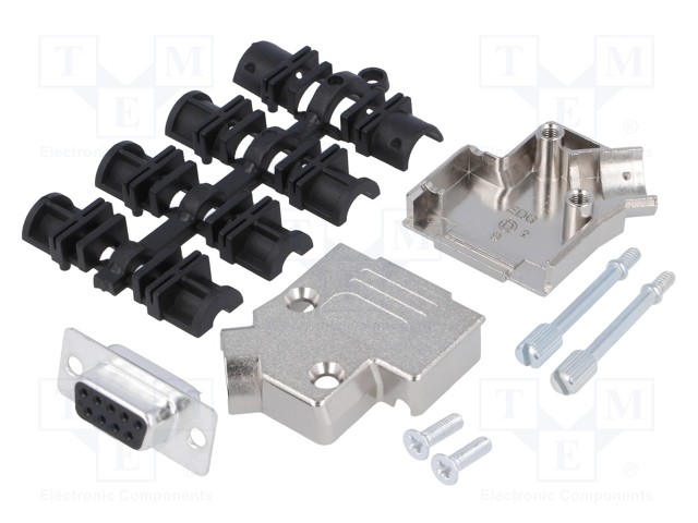 D-Sub; PIN: 9; plug; female; stamped and formed contacts