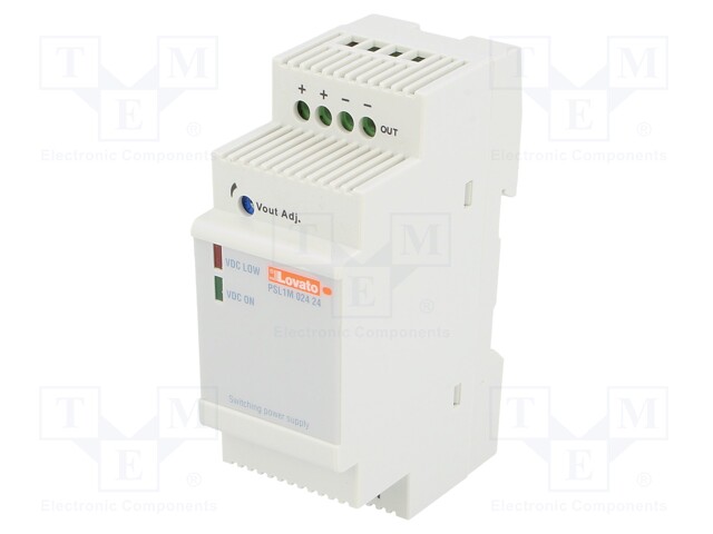 Power supply: switched-mode; 24W; 24VDC; 1A; 90÷264VAC; 120÷375VDC