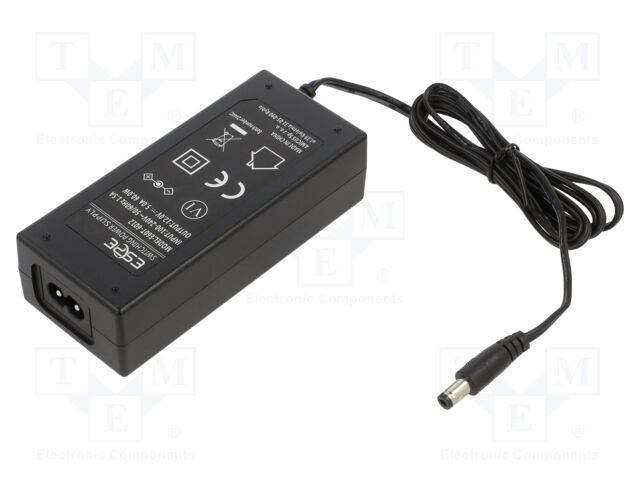 Power supply: switching; 12VDC; 5A; Out: 5,5/2,1; 60W; 90÷264VAC