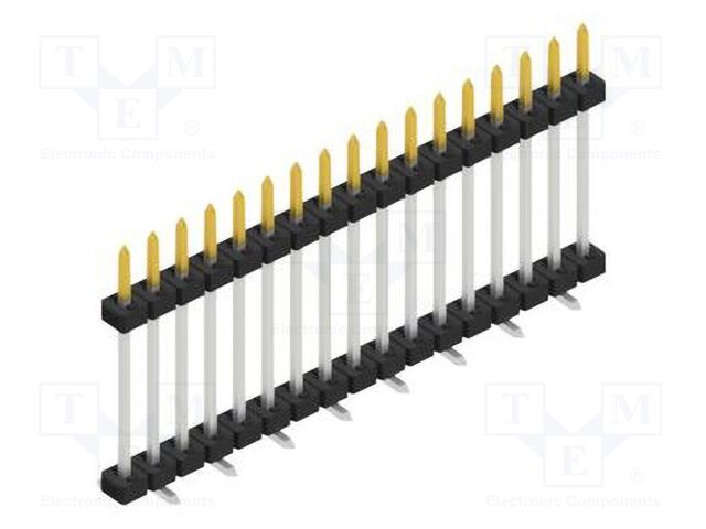 Connector: pin strips; pin header; male; PIN: 17; 2mm; SMT; 1x17