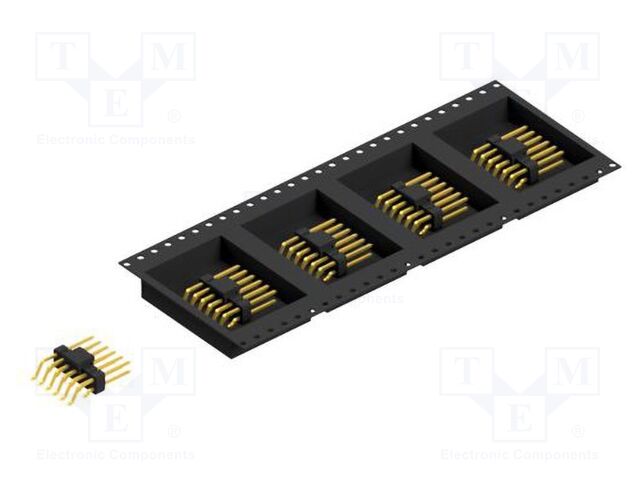 Connector: pin strips; pin header; male; PIN: 12; 2.54mm; SMT; 2x6