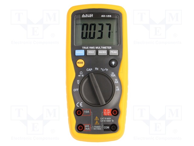 Digital multimeter; 2x/s; VDC: 0,1m÷400m/4/40/400/1000V; 375g