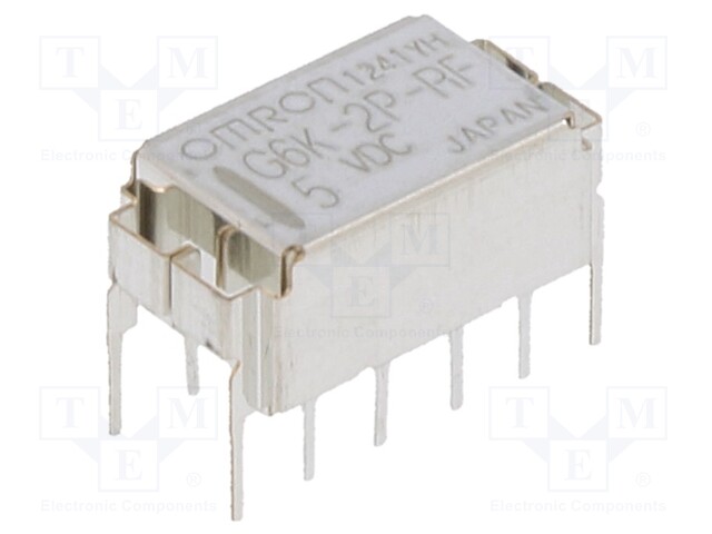 Relay: electromagnetic; DPDT; Ucoil: 5VDC; 0.3A/125VAC; 1A/30VDC