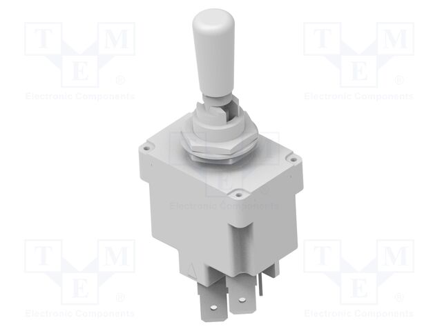 Switch: toggle; Pos: 2; DPDT; OFF-ON,ON-OFF; 15A/115VAC; 20A/28VDC