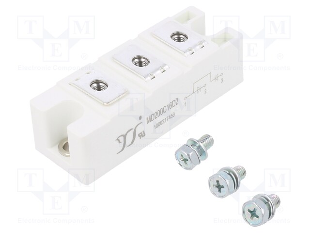 Module: diode; double series; 1.6kV; If: 200A; D2; Ufmax: 1.22V