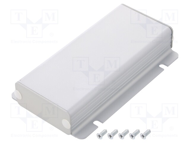 Enclosure: with panel; with fixing lugs; 1455F; X: 54mm; Y: 120mm