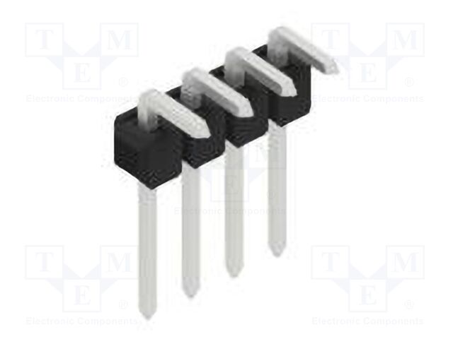 Connector: pin strips; pin header; male; PIN: 4; 2.54mm; THT; 1x4