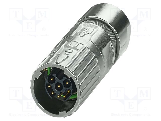 Connector: M17; plug; M17 PRO; PIN: 8; 60V; 8A; IP67; crimped