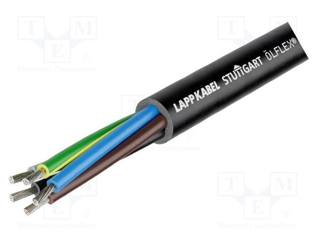 Wire; ÖLFLEX® HEAT 180 MS; 5G1mm2; Cu; stranded; silicone; black