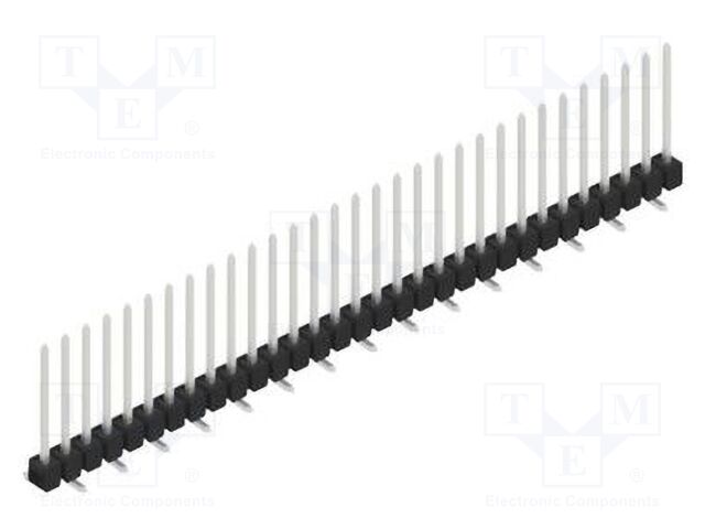 Connector: pin strips; pin header; male; PIN: 31; 2.54mm; SMT; 1x31