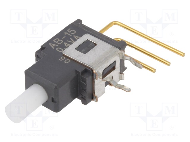 Switch: push-button; Pos: 2; SPDT; 0.4A/28VAC; Leads: for soldering