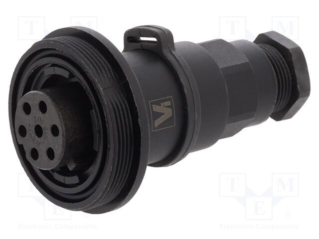 Connector: circular; plug; female; PIN: 7; 5A; 277V; IP68,IP69K