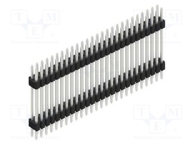 Connector: pin strips; pin header; male; PIN: 52; 1.27mm; THT; 2x26