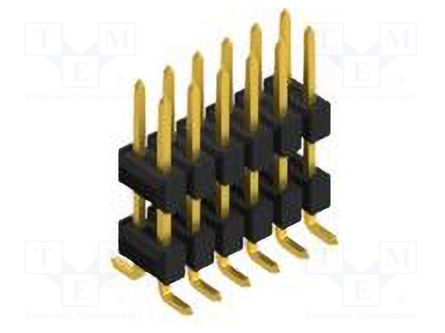 Connector: pin strips; pin header; male; PIN: 12; 2.54mm; SMT; 2x6