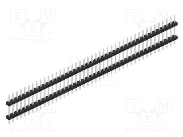 Connector: pin strips; pin header; male; PIN: 43; 2mm; THT; 1x43