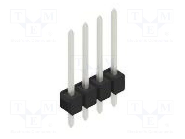 Connector: pin strips; pin header; male; PIN: 4; 2.54mm; THT; 1x4