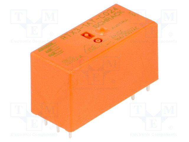 Relay: electromagnetic; SPST-NO; Ucoil:24VDC; 16A/250VAC; 610O