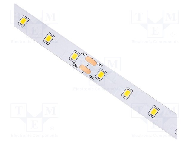 LED tape; white cold; 2835; 24V; LED/m: 64; 10mm; white PCB; IP20