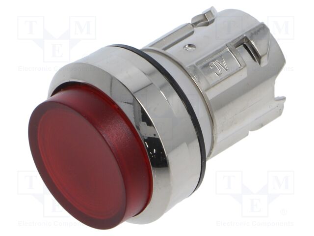 Switch: push-button; Stabl.pos: 1; 22mm; red; IP66,IP67,IP69K