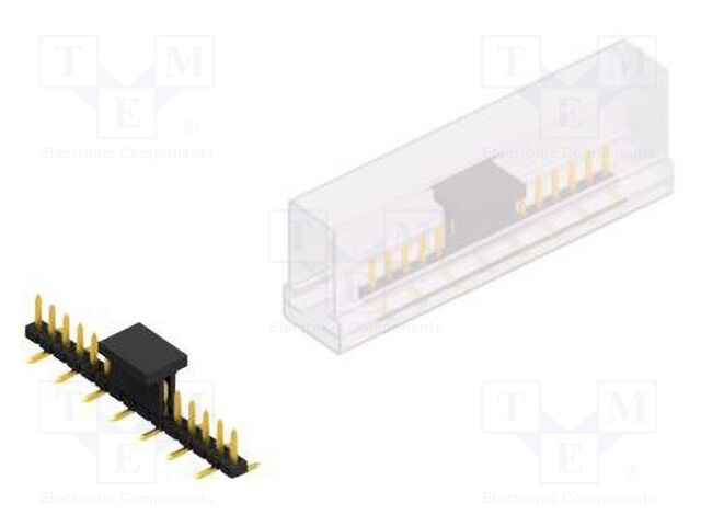 Connector: pin strips; pin header; male; PIN: 15; 2mm; SMT; 1x15