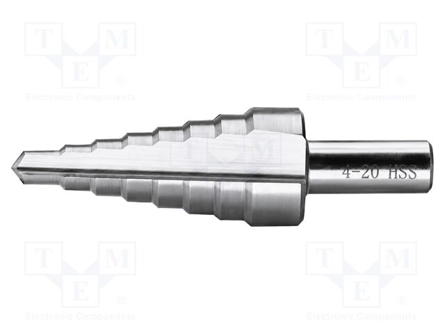 Drill bit; step,multistep; Ø: 4÷12mm; Working part len: 70mm; 6mm