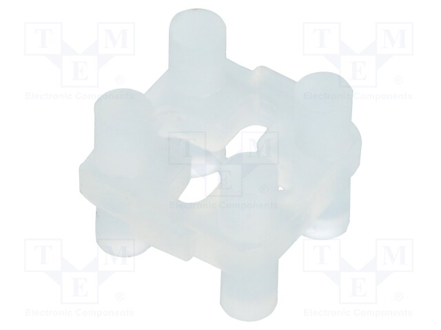 Spacer sleeve; LED; ØLED: 3mm,5mm; L: 4.1mm; natural; UL94V-2; T: 1mm