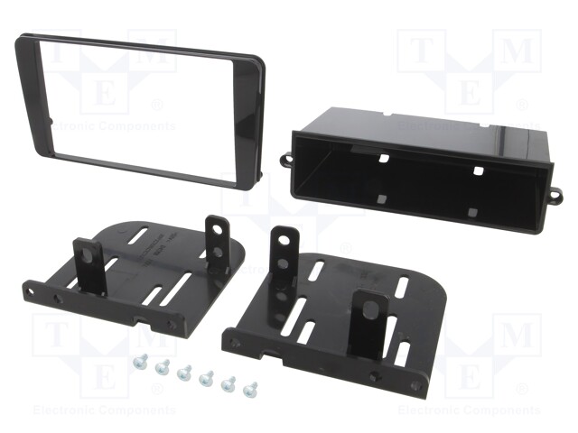 Radio mounting frame; Subaru; 2 DIN; black gloss