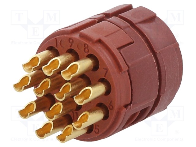 Connector: M23; PIN: 12; soldering; 100V; 7A; Series: EPIC
