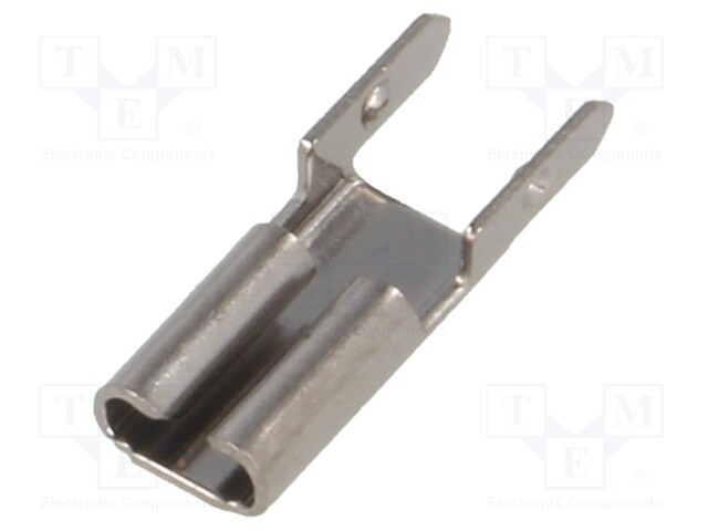 Terminal: flat; 2.8mm; 0.8mm; female; THT; brass; tinned; straight