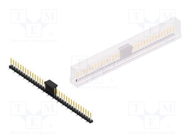 Connector: pin strips; pin header; male; PIN: 34; 2.54mm; SMT; 1x34
