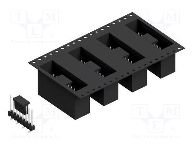 Connector: pin strips; pin header; male; PIN: 8; 2.54mm; SMT; 1x8