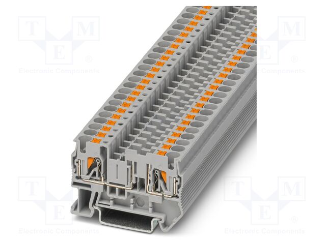 Splice terminal: rail; 10A; 400V; push-in; PA; L: 35.3mm; 0.2÷6mm2