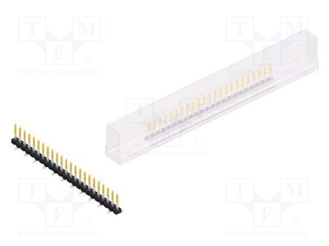 Connector: pin strips; pin header; male; PIN: 23; 2.54mm; SMT; 1x23