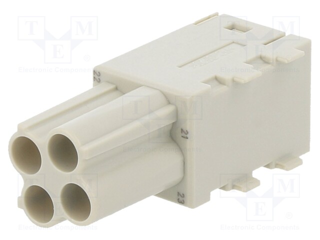 Connector: HDC; module; female; Han Modular Domino; PIN: 4