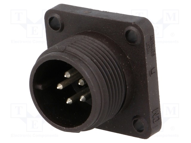 Connector: circular; socket; Series: CM; IP67; PIN: 5; male; 10A; 50V