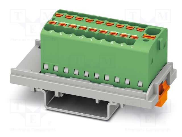 Splice terminal: rail; 17.5A; 500V; push-in; PA; 0.14÷2.5mm2