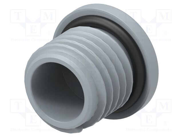Stopper; polyamide; grey; IP68; Entrelec; Gland: M12; 10mm