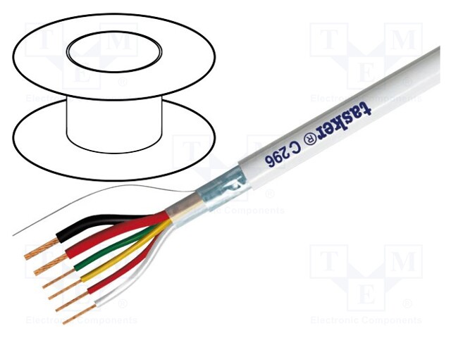 Wire; 4x0,22mm2 + 2x0,50mm2; Al-PET foil; PVC FirestoP®; white