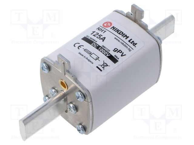 Fuse: fuse; gPV; 125A; 1kVDC; industrial; NH1