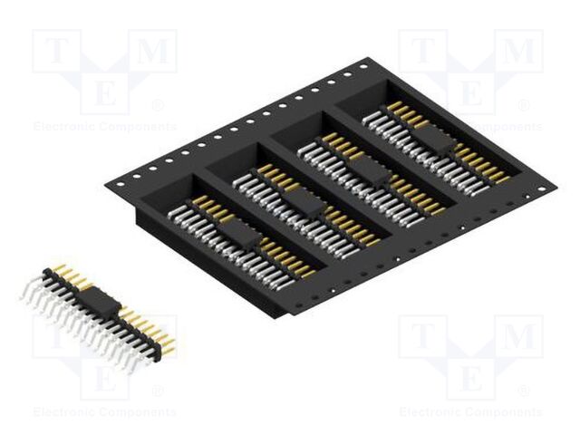 Connector: pin strips; pin header; male; PIN: 34; 2mm; SMT; 2x17
